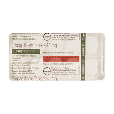 Empabite 25mg Strip Of 10 Tablets