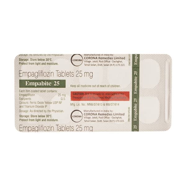 Empabite 25Mg Strip Of 10 Tablets