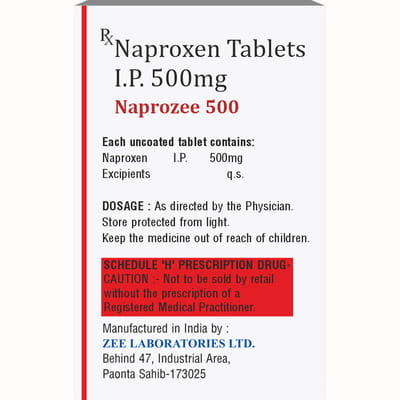 Naprozee 500mg Strip Of 10 Tablets