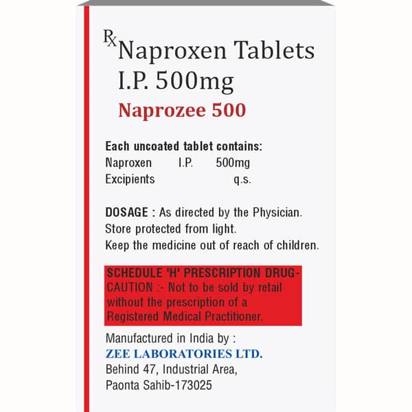 Naprozee 500mg Strip Of 10 Tablets