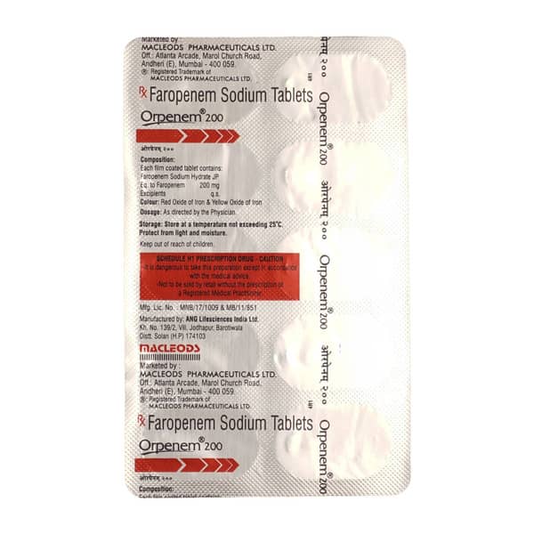 Orpenem 200mg Strip Of 10 Tablets