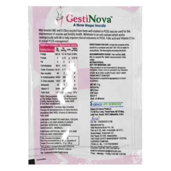 Gestinova Orange Flavour Sachet Of 4Gm Oral Powder