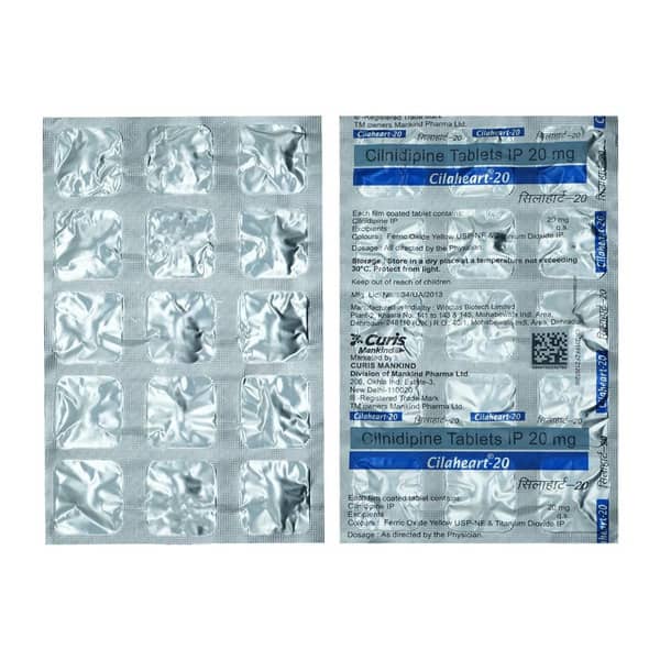 Cilaheart 20mg Strip Of 15 Tablets