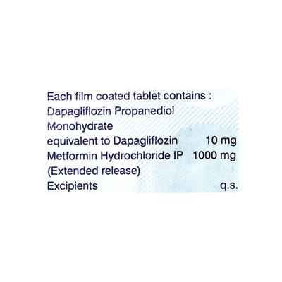 Dapanova M 10/1000mg Strip Of 15 Tablets