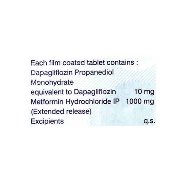 Dapanova M 10/1000mg Strip Of 15 Tablets