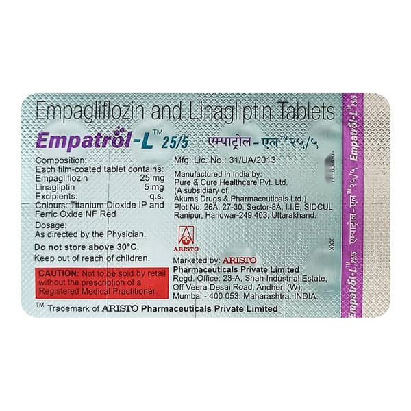 Empatrol L 25/5Mg Strip Of 10 Tablets