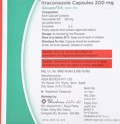 Glospor Ds 200mg Strip Of 10 Capsules