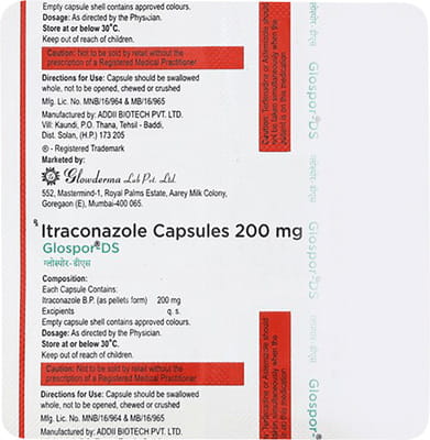 Glospor Ds 200mg Strip Of 10 Capsules