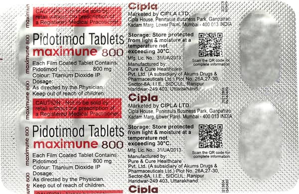 Maximune 800mg Strip Of 10 Tablets