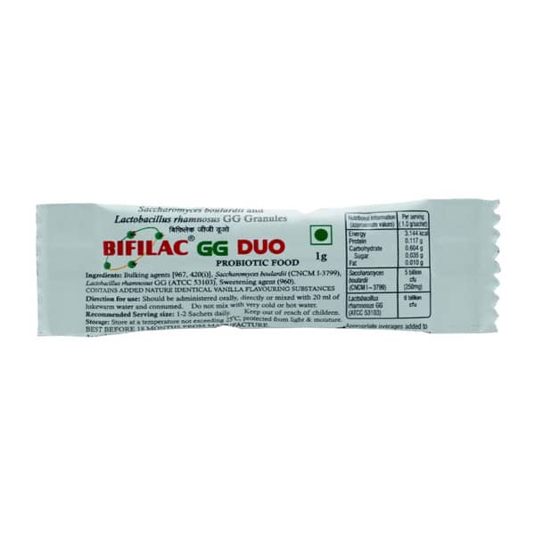 Bifilac Gg Duo Vanilla Flavour Sachet Of 1gm Granules