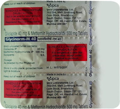 Glycinorm M 40mg Strip Of 15 Tablets