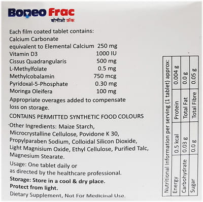 Boneo Frac Strip Of 10 Tablets