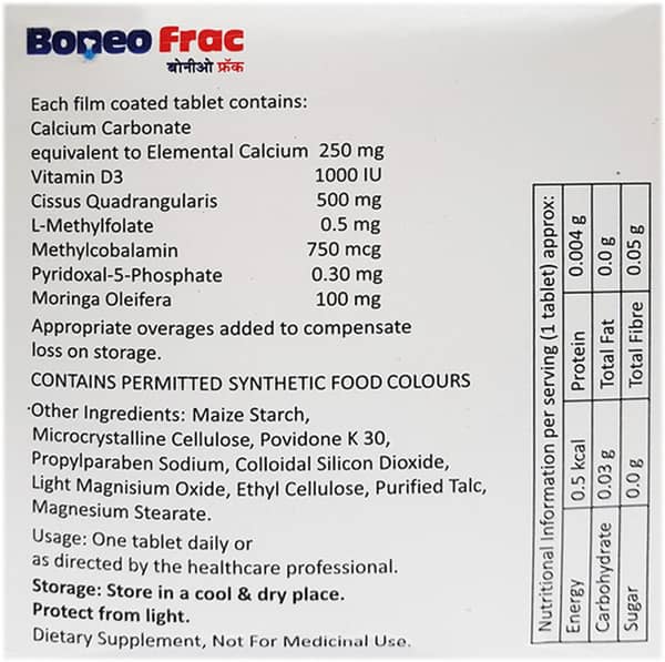 Boneo Frac Strip Of 10 Tablets