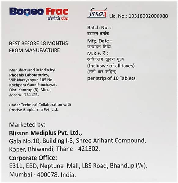 Boneo Frac Strip Of 10 Tablets