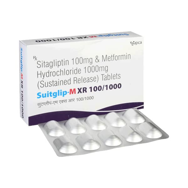 Suitglip M Xr 100/1000Mg Strip Of 10 Tablets