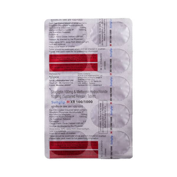 Suitglip M Xr 100/1000Mg Strip Of 10 Tablets