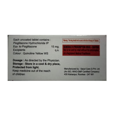 Piotone 15mg Strip Of 10 Tablets