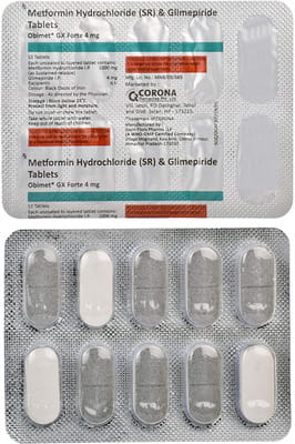 Obimet Gx Forte 4mg Strip Of 10 Tablets