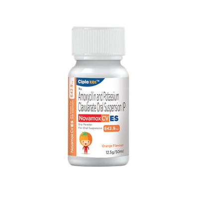 Novamox Cv Es Orange Flavour Bottle Of 50ml Dry Suspension