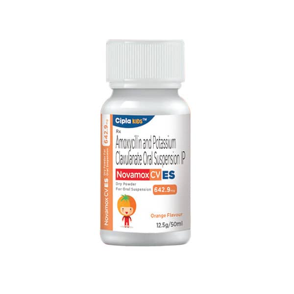 Novamox Cv Es Orange Flavour Bottle Of 50Ml Dry Suspension