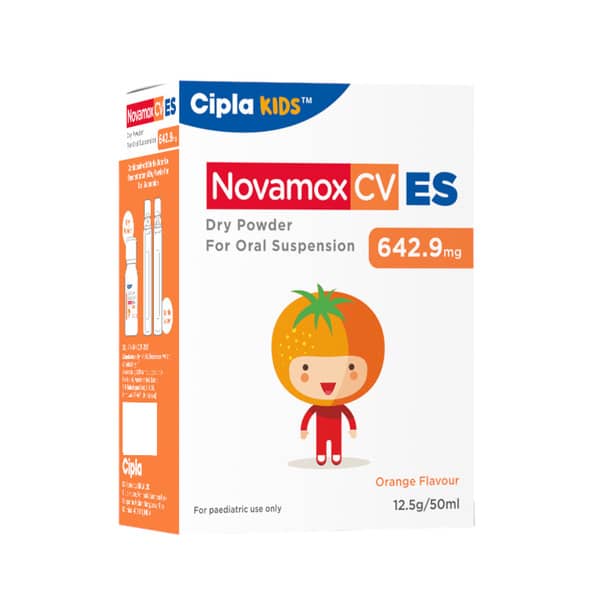 Novamox Cv Es Orange Flavour Bottle Of 50Ml Dry Suspension