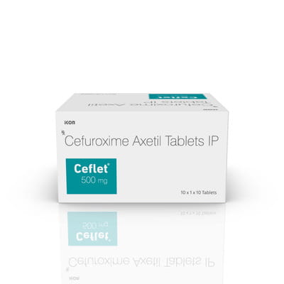 Ceflet 500mg Strip Of 10 Tablets