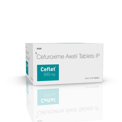 Ceflet 500mg Strip Of 10 Tablets
