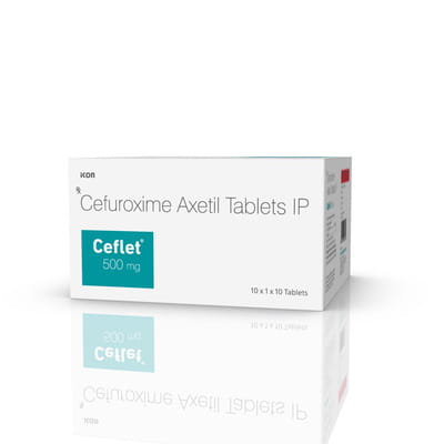 Ceflet 500mg Strip Of 10 Tablets