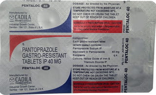 Pantaloc 40mg Strip Of 10 Tablets