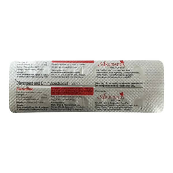Estradine Strip Of 21 Tablets