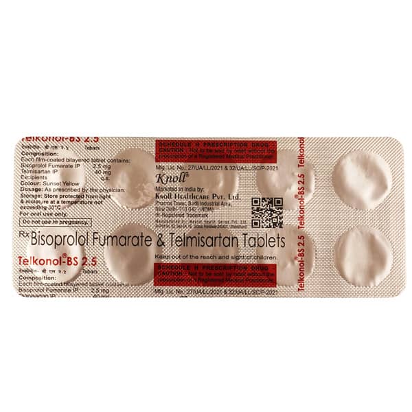 Telkonol Bs 2.5Mg Strip Of 10 Tablets