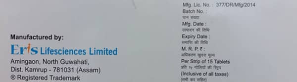 Eritel Ch 6.25mg Strip Of 15 Tablets