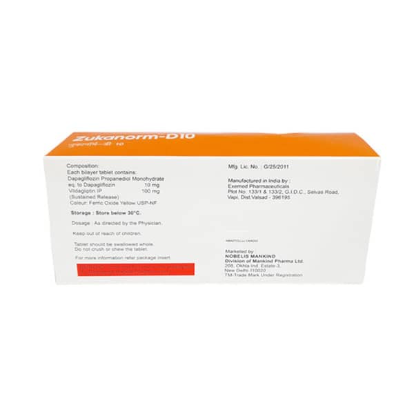 Zukanorm D 10mg Strip Of 10 Tablets