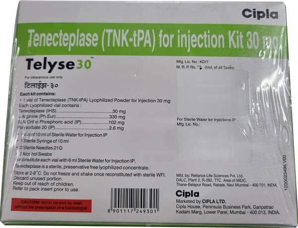 Telyse 30mg Dry Vial Of 1 Powder For Injection Kit