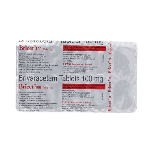 Bricet 100mg Strip Of 10 Tablets