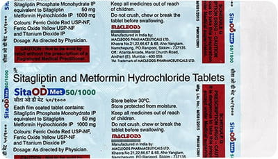 Sita Od Met 50/1000mg Strip Of 10 Tablets