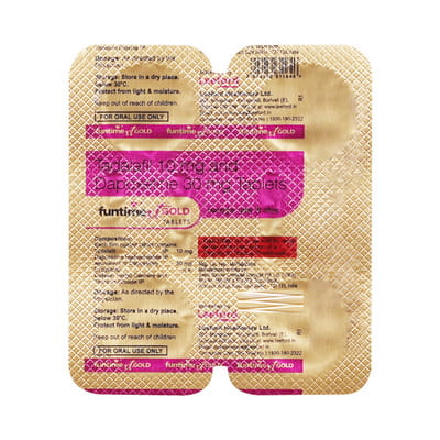 Funtime Xt Gold Strip Of 4 Tablets