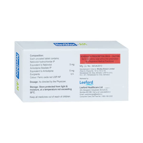 Nevibloc Am Strip Of 10 Tablets