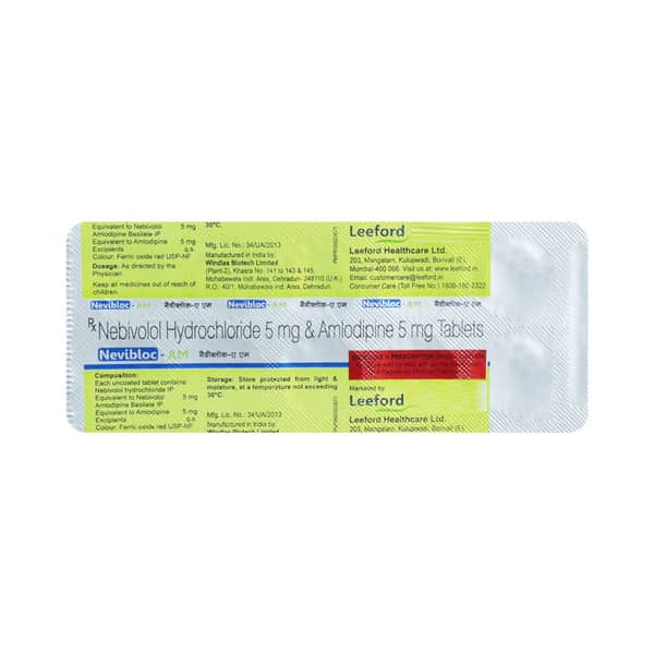 Nevibloc Am Strip Of 10 Tablets