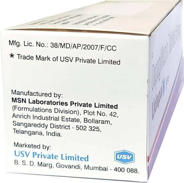 यूडैपा 5एमजी 10 टैबलेट्स की स्ट्रिप