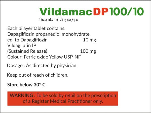 Vildamac Dp 100/10mg Strip Of 10 Tablets