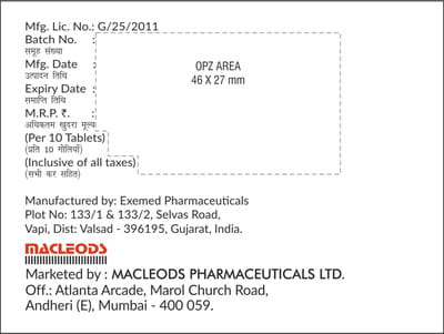 Vildamac Dp 100/10mg Strip Of 10 Tablets