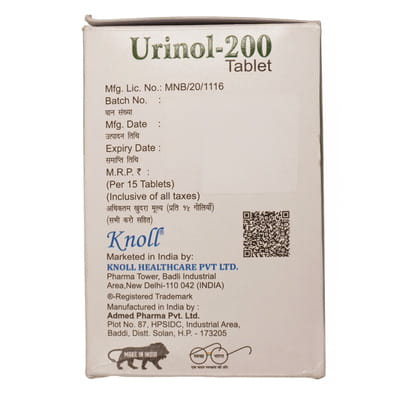 Urinol 200mg Strip Of 15 Tablets