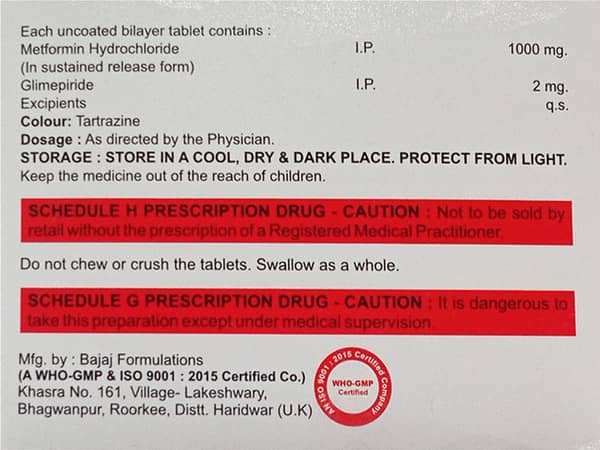 Zingmet G 2mg Strip Of 10 Tablets