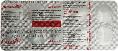 नर्वेनिया एनटी 10 टैबलेट की स्ट्रिप