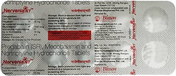 Nervenia Nt Strip Of 10 Tablets