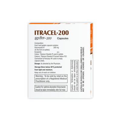 Itracel 200mg Strip Of 10 Capsules