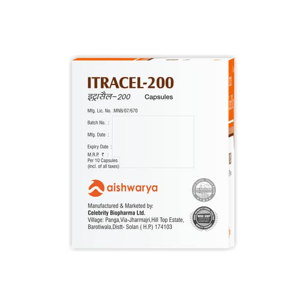 Itracel 200mg Strip Of 10 Capsules