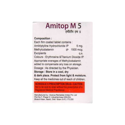 Amitop M 5mg Strip Of 15 Tablets