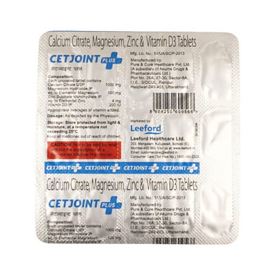 Cetjoint Plus Strip Of 15 Tablets